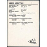Veréb Krisztián (1977-2020) magyar kajakozó aláírása az őt ábrázoló képen