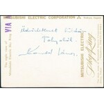 1960 Konrád János olimpiai bajnok vízilabdázó által aláírt és hazaküldött képeslap Tokióból. ...