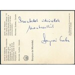 1976 Fenyvesi Csaba háromszoros olimpiai bajnok vívó által küldött aláírt képeslap a Montreali Olimpiáról ...