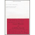 Raimund von Habsburg (1958-) és családtagjai aláírásai karácsonyi üdvözlőlapon. Lapra montírozva (nem ragasztva). ...