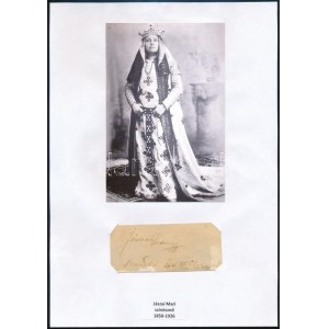 Jászai Mari (1850-1926) színésznő aláírása papírlapon