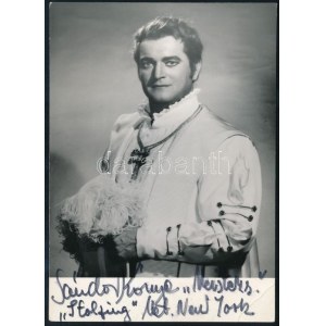 Kónya Sándor színművésznő autográf aláírásával ellátott fotólapja