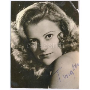 Turay Ida (1907-1997) színésznő aláírása őt ábrázoló fotón