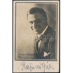 Rajnai Gábor (1895-1961) színészn autográf aláírásával ellátott fotólapja