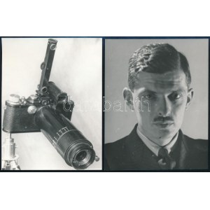 cca 1933 Kinszki Imre (1901-1945) budapesti fotóművész hagyatékából, 2 db jelzés nélküli vintage fotó ...