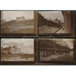 cca 1900 Budapest, Grand Hotel, Buda Vár, hídépítés, stb., 8 db fotó, 6,5×9 cm