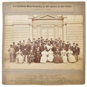 1896 Bp., X-te Internationale Wander-Versammlung der Bohr-Ingenieure und Bohr-Techniker, kartonra kasírozott...