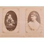 cca 1860-1890 Nemesi család fotóalbuma, feltehetőleg erdélyi vagy erdélyi kötődésű család hagyatékából...