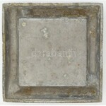 cca 1930 Weiss Manfréd magyar alumínium feliratos fém hamutál. / Aluminum ashtray. 11x11 cm
