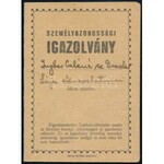 1943 Aknaszlatinai izraelita nő fényképes személyigazolványa / 1943 Aknaszlatina (Ocna Slatina, Slatinské Doly)...