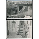cca 1956 5 db fotó a romos Páva utcai zsinagógáról, hullámosak, 18x13 cm / cca 1956 The synagogue in the Páva street ...