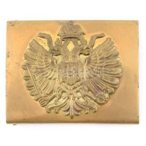 Katonai övcsat Osztrák-Magyar Monarchia, cca 1910 címeres, réz / Austro-Hungarian Monarchy military belt buckle 7x5...