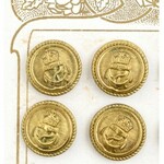 cca 1914 24 db hadtengerész gomb eredeti csomagolásban. / k.u.k. navy 24 buttons