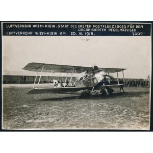 1918 Osztrák-magyar légipostát szállító katonai repülőgép első útjára indul a Bécs-Kiev vonalon...