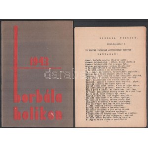 1943 Borbála Helikon. Az aks. tüzérosztály III. évf akadémikusai. Bp., 1943. Ludovika. 16p. Kiadói papírborítóban. ...