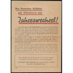 1945 Német katonáknak leszórt szovjet röpcédula 1945 évforduló - sorsforduló címmel, német nyelven, jó állapotban ...