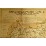 cca 1947 Magyarország vasuti térképe. Carte Ferroviaire de La Hongrie. Ungarn Eisenbahnkarte, 1:500.000, Bp., Klösz-ny....