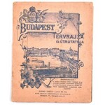 1896 Budapest Székesfőváros Tervrajza, és Útmutatója, a térkép hátoldalán az Ezredéves Országos Kiállítás látképével...