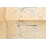 1945 Az Alföldi Első Gazdasági Vasút hálózata, Békéscsaba, 1945., a hajtások mentén kis szakadásokkal, 61,5x33...