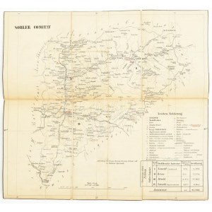 cca 1857-1859 Sohler Comitat (Zólyom vármegye) térképe, vászontérkép, ceruzás aláhúzásokkal, 32,5×31...