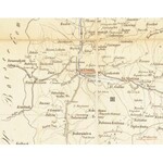 cca 1857-1859 Sohler Comitat (Zólyom vármegye) térképe, vászontérkép, ceruzás aláhúzásokkal, 32,5×31...