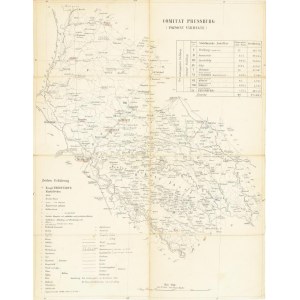 cca 1857-1859 Comitat Pressburg (Pozsony vármegye) térképe, vászontérkép, ceruzás aláhúzásokkal...