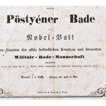 1852 Pöstyénfürdő nemesi bál hirdetménye. Foltos. / Pöstyén nobleman ball poster...