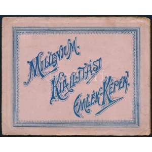 1896 Budapest, Millennium, kiállítási emlékképek, 8 db litho képpel