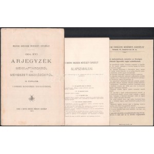 cca 1904 Magyar Országos Méhészeti Egyesület nyomtatványai 3 db:  1904...