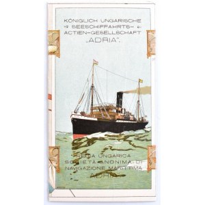 1913 Adria Magyar Királyi Tengerhajózási Részvénytársaság líbia-tuniszi menetrendje...