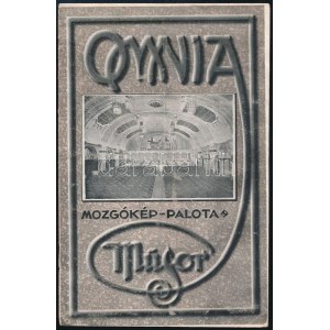 cca 1915 Az Omnia mozgóképp-palota műsora, középen hajtott
