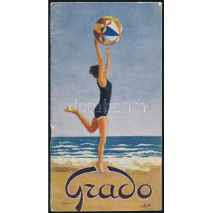 1930 Grado (Olaszország) fekvése és történelme, ismertető prospektus, képekkel illusztrált...