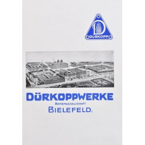 cca 1930 Dürkoppwerke Aktiengesellschaft Bielefeld francia nyelvű katalógus, illusztrált