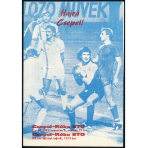 1981 Csepel-Rába ETO meccs műsorfüzete