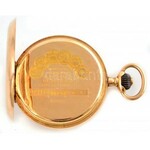Jaccottet 14K dupla fedeles arany zsebóra. jelzett. Tisztitásra szoruló de jó állapotban. 84,6 g, d: 50 mm ...