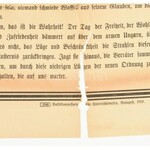 1919 Bp., Proletarier aller Länder, vereinigt Euch! - német nyelvű plakát a Tanácsköztársaság idejéből, szakadásokkal...