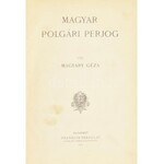 Magyary Géza: Magyar polgári perjog. Bp., 1911, Franklin, V+1+2+996 p. Első kiadás. Korabeli átkötött egészvászon-kötés...