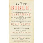 Biblia. Martin, David, editor : La Sainte Bible, qui contient le vieux et le nouveau Testament, revue sur les originaux...