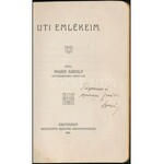 Pauer Károly: Uti emlékeim. Esztergom, 1913, Buzárovits Gusztáv. Kiadói papír kötésben, kopásokkal...