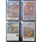 Ausztria 192 darabos szép régi képeslap gyűjtemény rengeteg jobb lappal albumban, hagyatékból ...