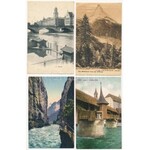 63 db RÉGI svájci város képeslap jó állapotban 1899-1939 között / 63 pre-1945 Swiss town...