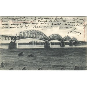 Baja-Bátaszék, vasúti híd. Ifj. Wagner Antal kiadása