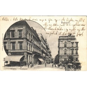 1903 Budapest I. Fő utca, Takarékpénztár, Berger Adolf férfi szabó üzlete. Divald Károly 630...