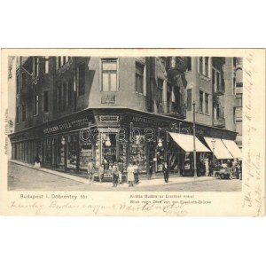 1905 Budapest I. Tabán, Döbrentei tér, Hoffmann Gyula china ezüst és alpacca áruk gyári raktára, üzlet...