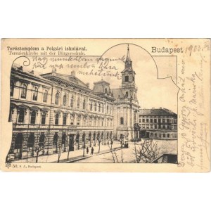 1903 Budapest VI. Terézváros, Teréztemplom, polgári iskola (EK)