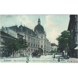 1911 Budapest IX. Üllői út, Iparművészeti múzeum, gyógyszertár, hazai hirdetési részvénytársaság, hirdetőoszlop...