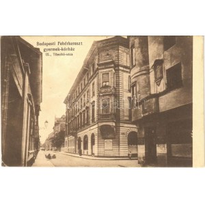 1913 Budapest IX. Ferencváros, Fehérkereszt gyermek kórház a Tűzoltó utcában (EK)