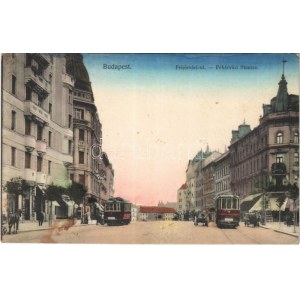 1918 Budapest XI. Fehérvári út, 19-es és 3-as villamosok, festék üzlet (EK)