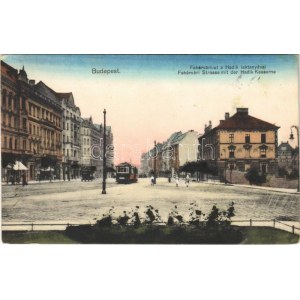 1917 Budapest XI. Fehérvári út (Bartók Béla út), Hadik laktanya, 19-es villamos