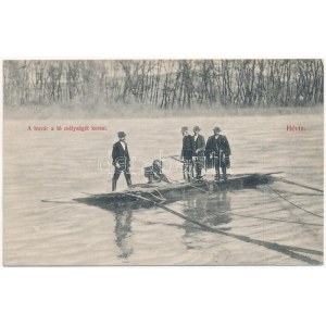 1923 Hévíz, Búvár a tó mélységét keresi. Kiadja Mérei Ignác, a Balaton írásban és képben című könyv 634. 1909. ...